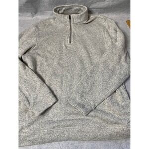 Old Navy Mens XXXL Tall Quarter Zip Pullover Sweater Gray‎ Long Sleeve